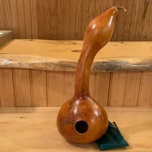 Handcrafted Brown Gourd Birdhouse - Home Accents